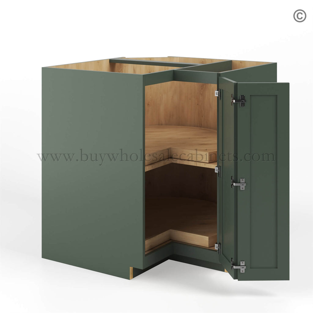 Slim Shaker Green Base Lazy Susan Cabinet
