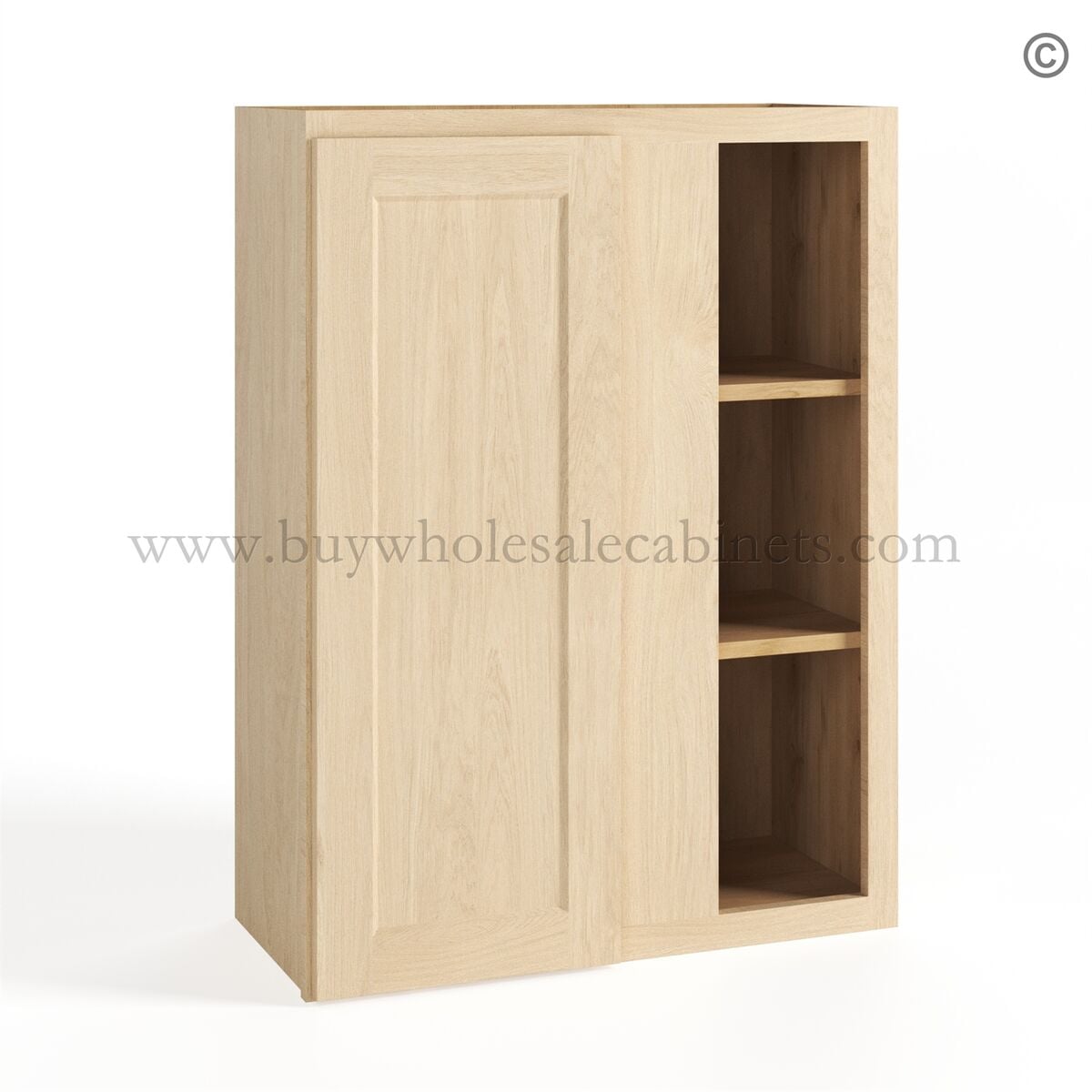 Unfinished Shaker 30″/36″ Wall Blind Corner Cabinet