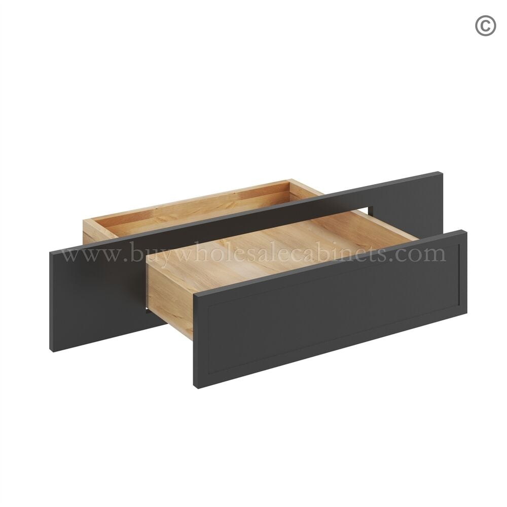 Slim Black Shaker Knee Drawer