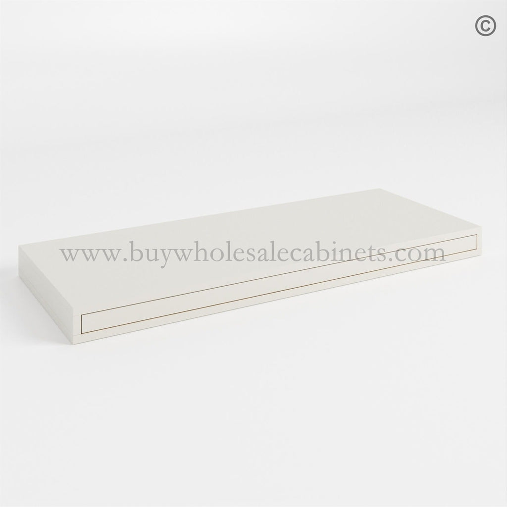 Charleston White Raised Panel Floating Shelf