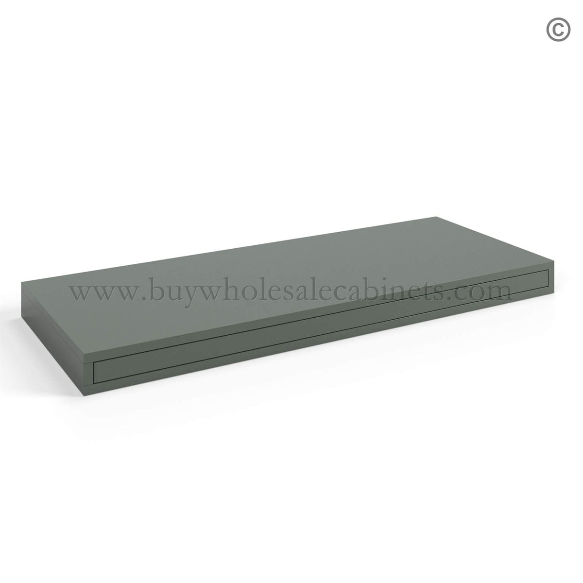 Green Shaker Floating Shelf