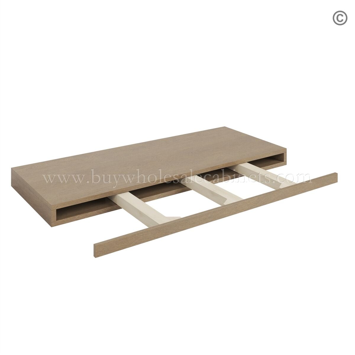 Rustic Wood Shaker Floating Shelf