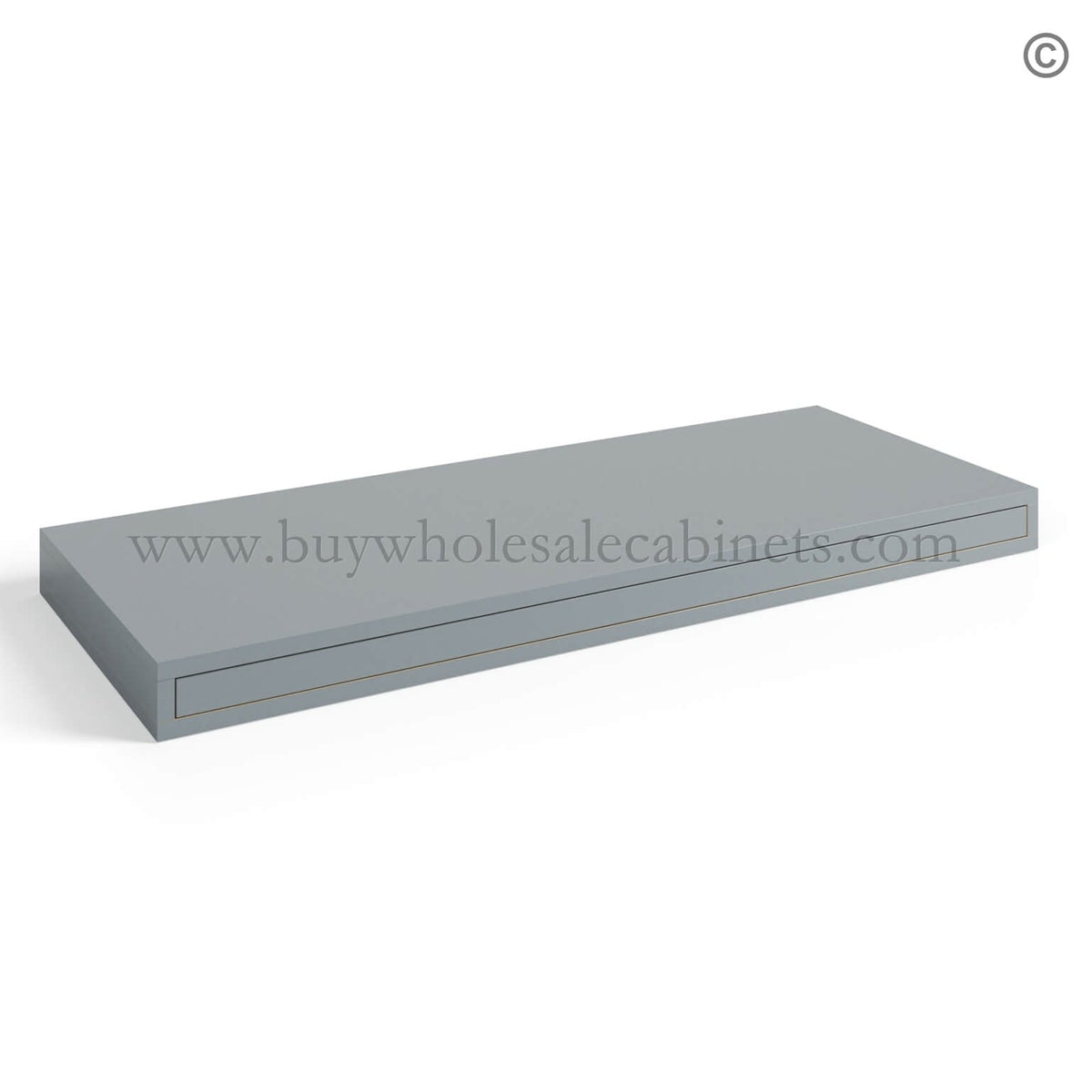 Gray Shaker Floating Shelf