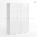 Frameless Gloss White 42″H Double Door Wall Cabinet