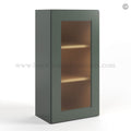 Green Shaker 36″ H Single Door Wall Cabinet with Glass Door
