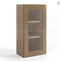 Rustic Wood Shaker 36″ H Single Door Wall Cabinet with Glass Door