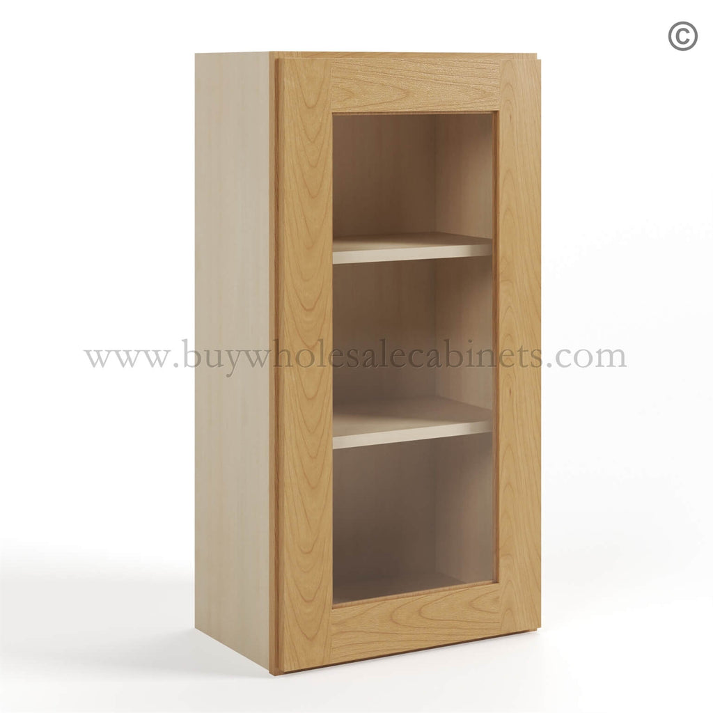 Treasure Chest Shaker 36″ H Single Door Wall Cabinet with Glass Door