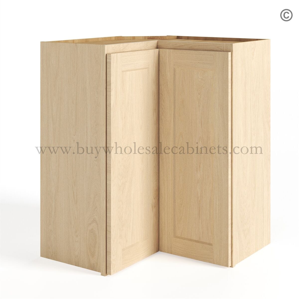 Unfinished Shaker 30″/36″ Easy Reach Corner Wall Cabinet