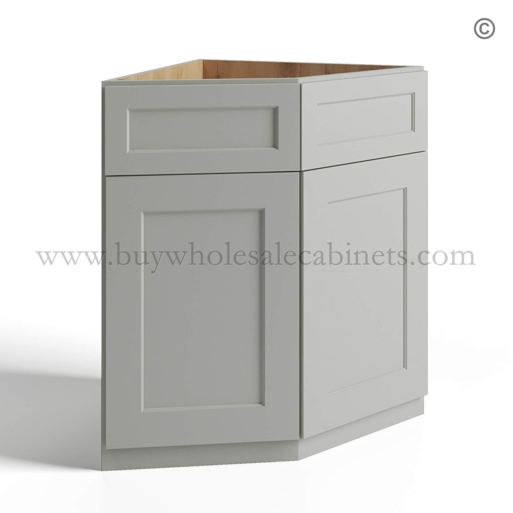 Dorian Gray Shaker Base End Corner Cabinet