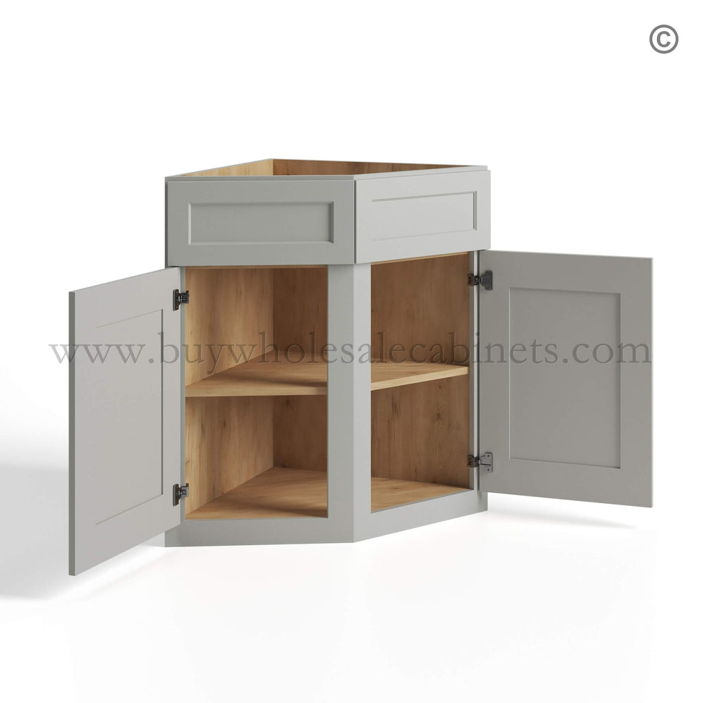 Dorian Gray Shaker Base End Corner Cabinet