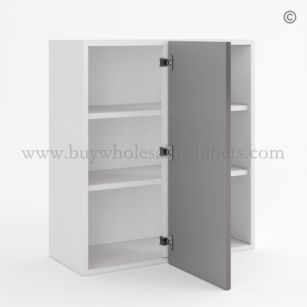 Frameless Gloss Gray Blind Corner Wall Cabinet