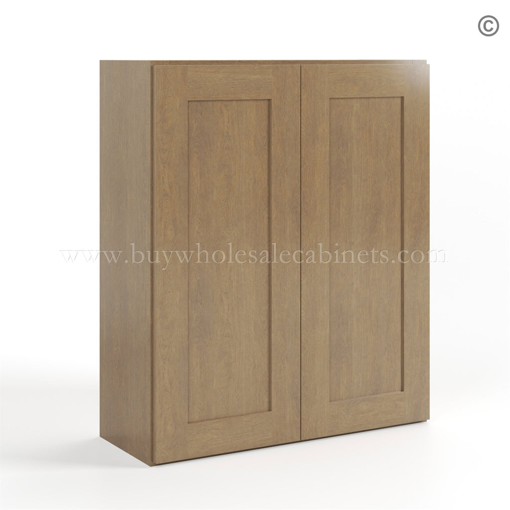 Rustic Wood Shaker 36″ H Double Door Wall Cabinet