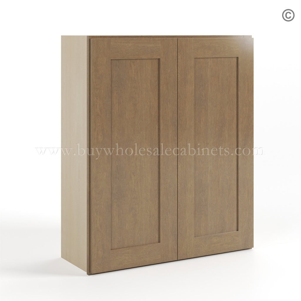Rustic Wood Shaker 36″ H Double Door Wall Cabinet