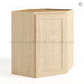 Unfinished Shaker Wall Diagonal Corner Cabinet