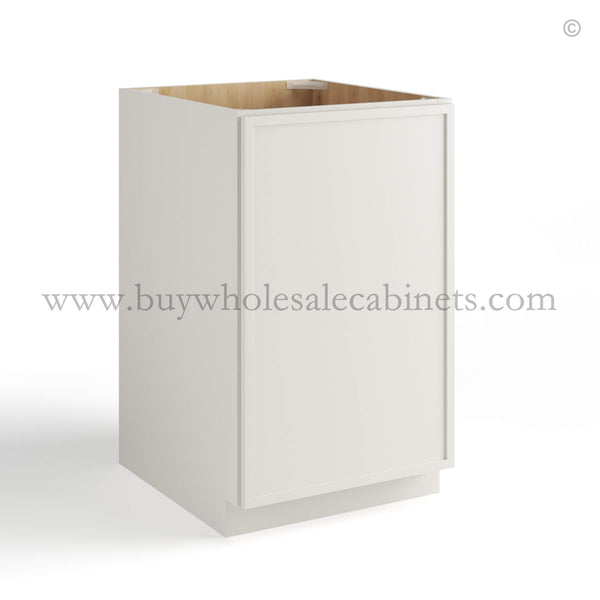 Dove White Slim Shaker Base Cabinet Single Door Full Height