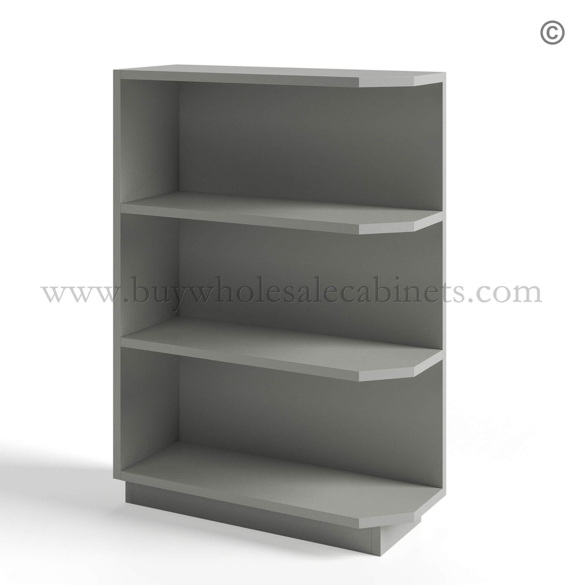 Dorian Gray Shaker Base End Shelf Cabinet