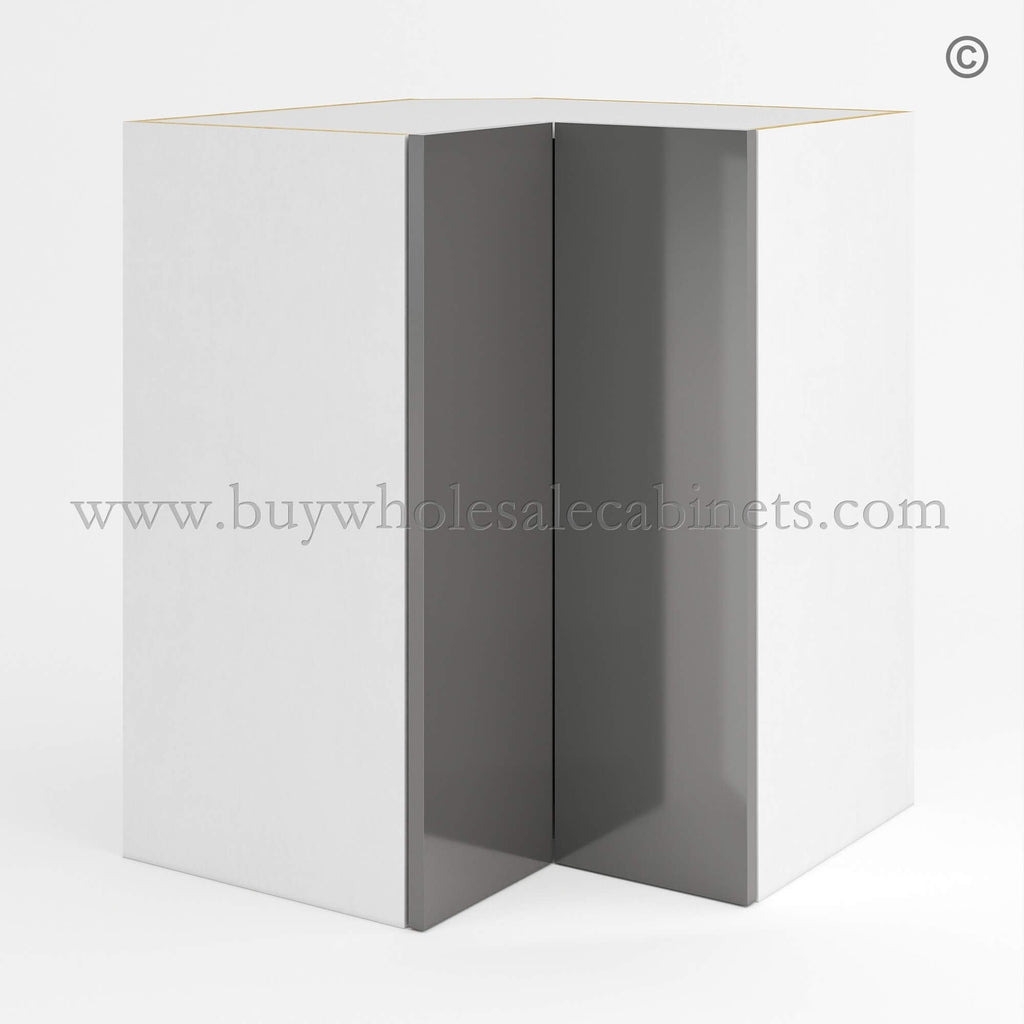 Frameless Gloss Gray Easy Reach Wall Cabinet