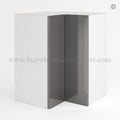 Frameless Gloss Gray Easy Reach Wall Cabinet