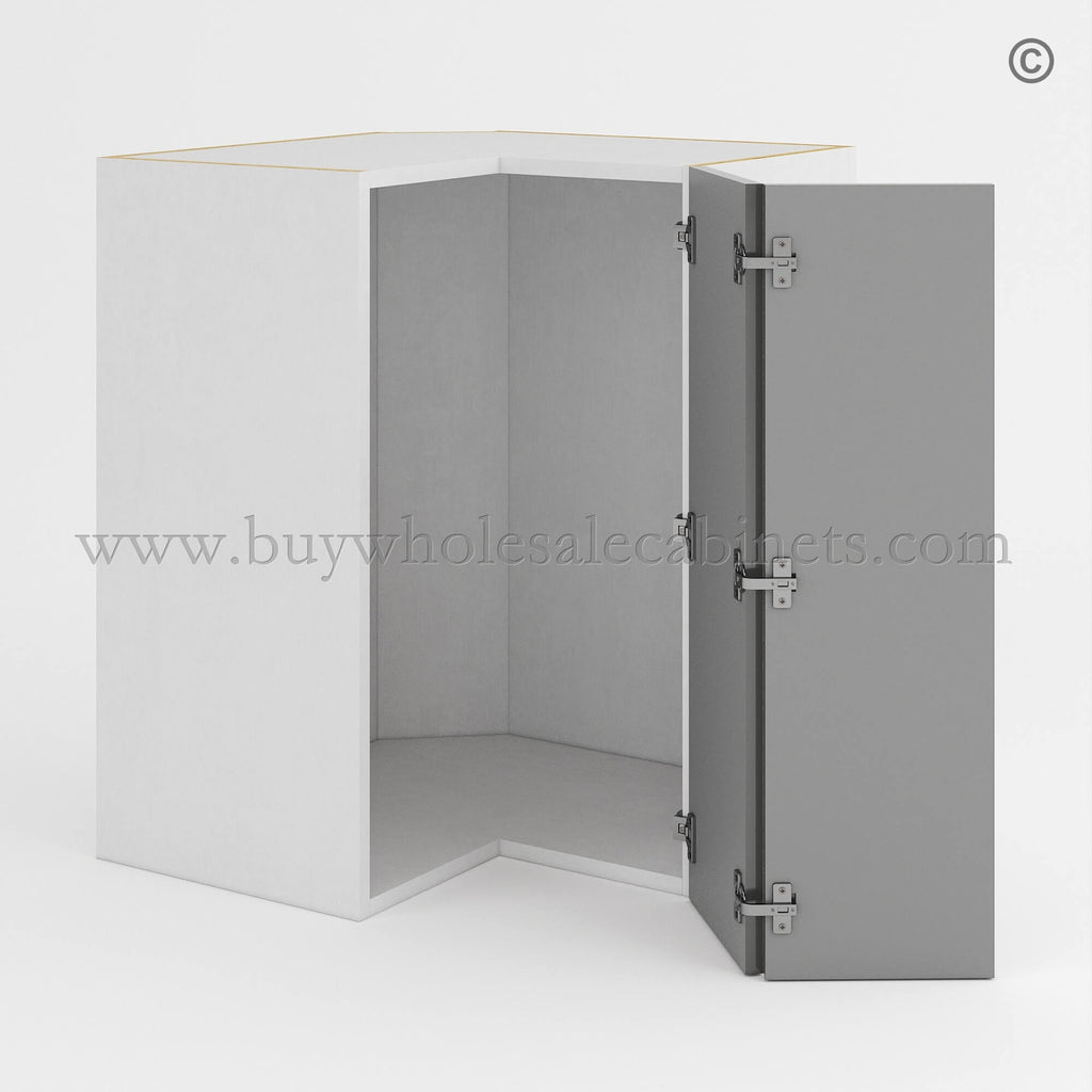Frameless Gloss Gray Easy Reach Wall Cabinet