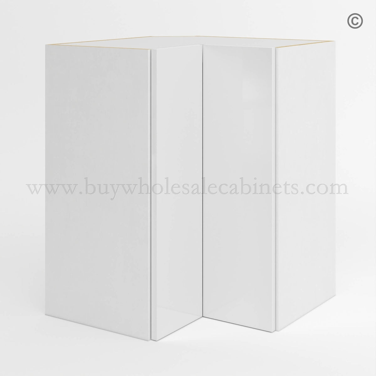 Frameless Gloss White Easy Reach Wall Cabinet