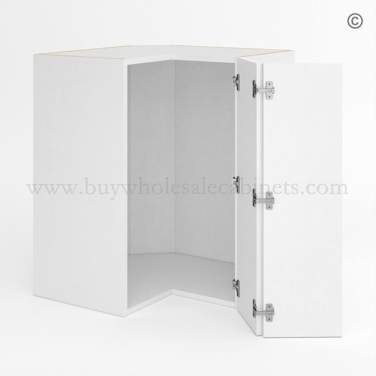Frameless Gloss White Easy Reach Wall Cabinet