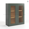 Green Shaker 36″ H Double Door Wall Cabinet with Glass Doors