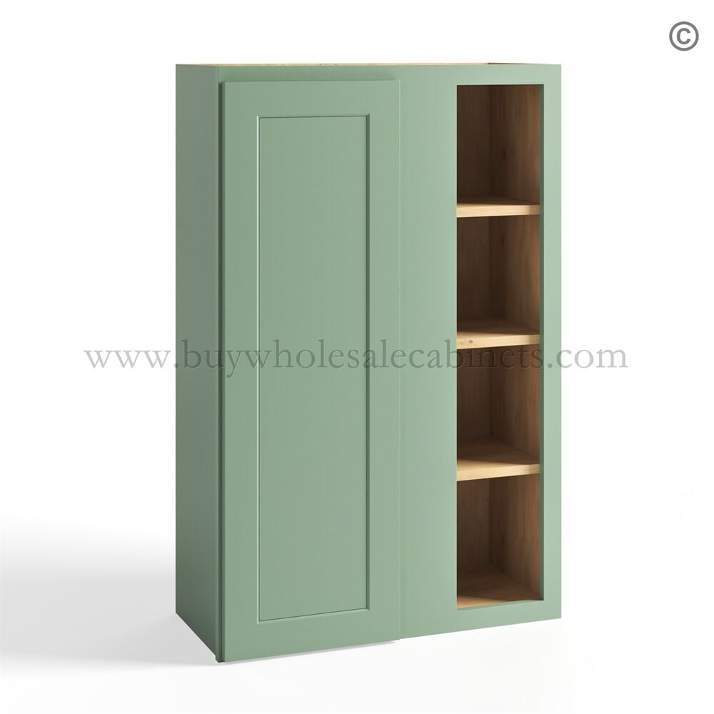 Jade Green Shaker 42″ Wall Blind Corner Cabinet