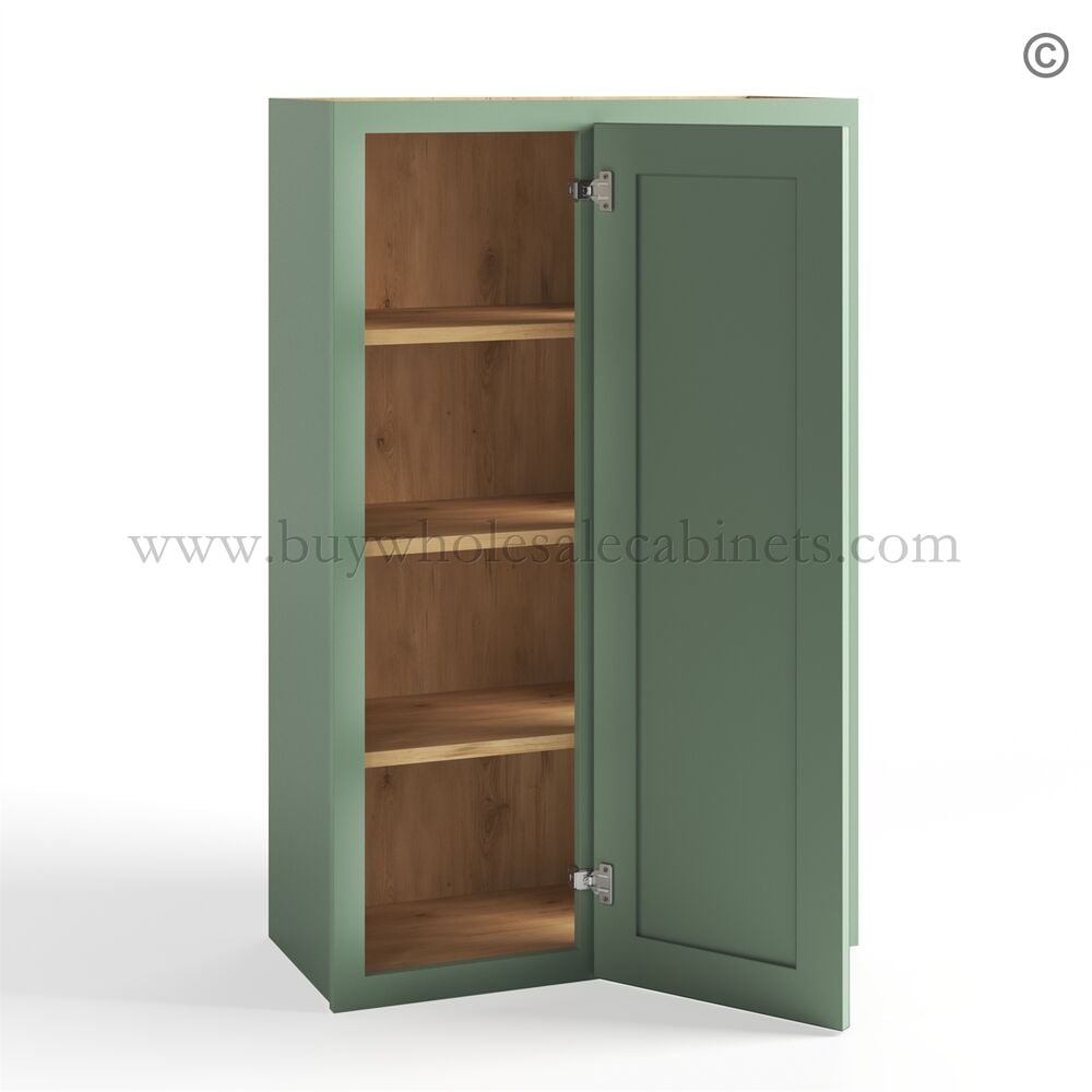 Jade Green Shaker 42″ Wall Blind Corner Cabinet