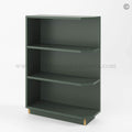 Slim Shaker Green Base End Shelf Cabinet