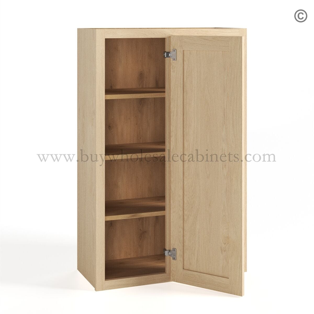 Unfinished Shaker 42″ Wall Blind Corner Cabinet