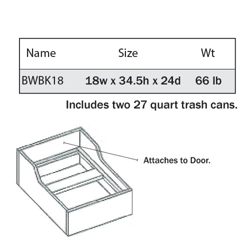 Dorian Gray Shaker Base Trash Cabinet
