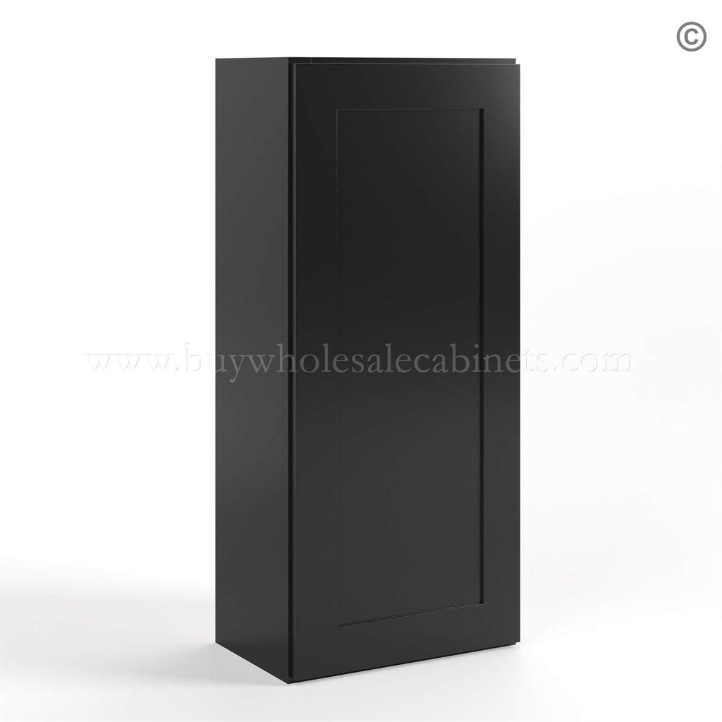 Black Shaker 42″ H Single Door Wall Cabinet