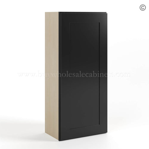 Black Shaker 42″ H Single Door Wall Cabinet