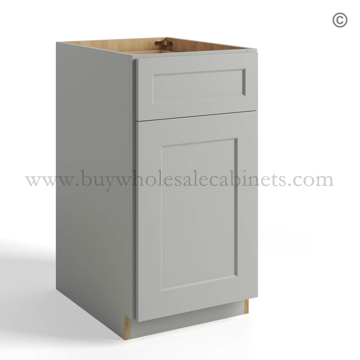 Dorian Gray Shaker Base Trash Cabinet