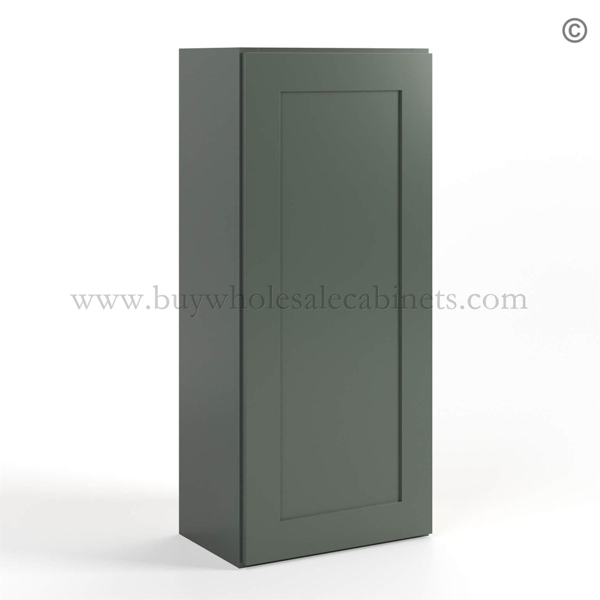 Green Shaker 42″ H Single Door Wall Cabinet