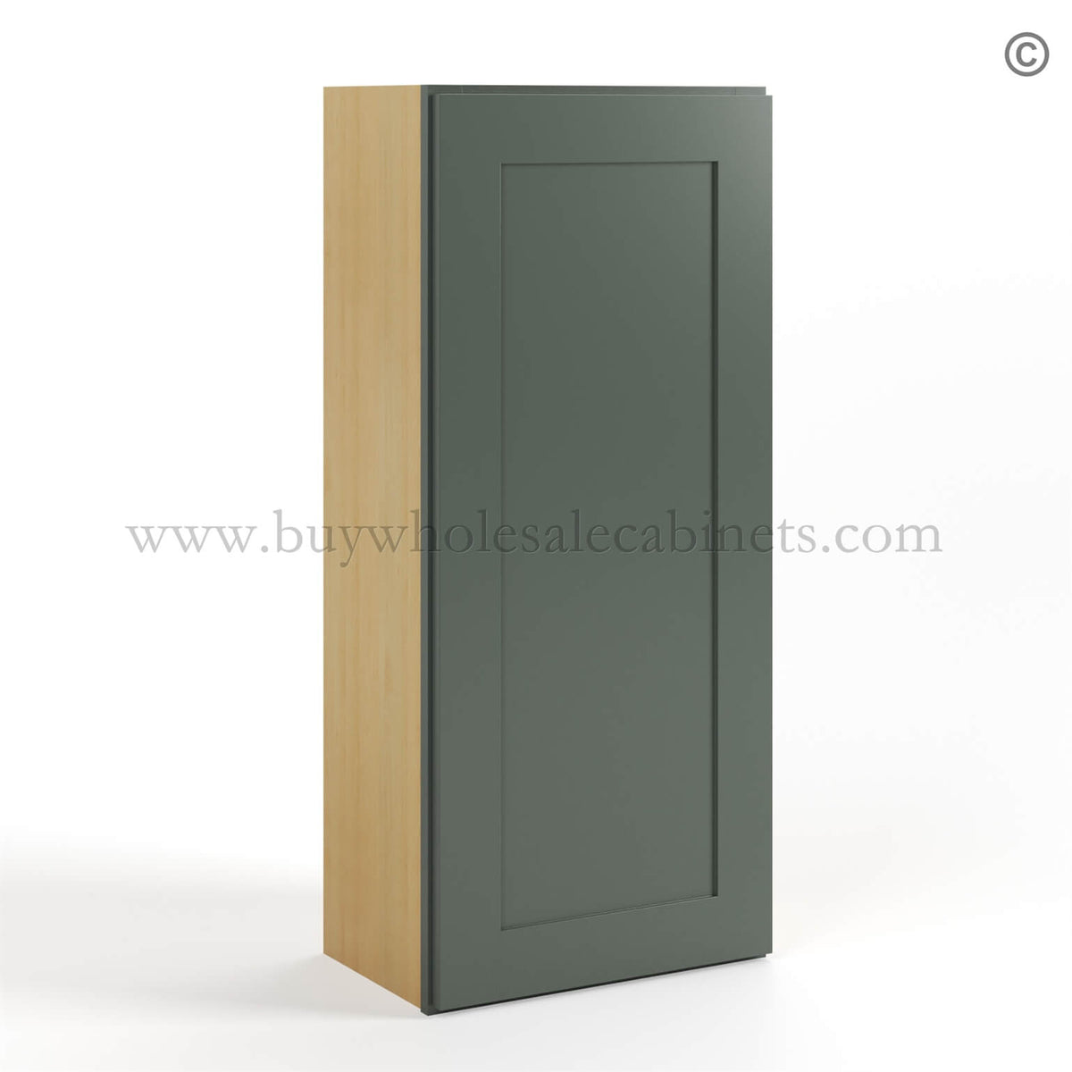 Green Shaker 42″ H Single Door Wall Cabinet