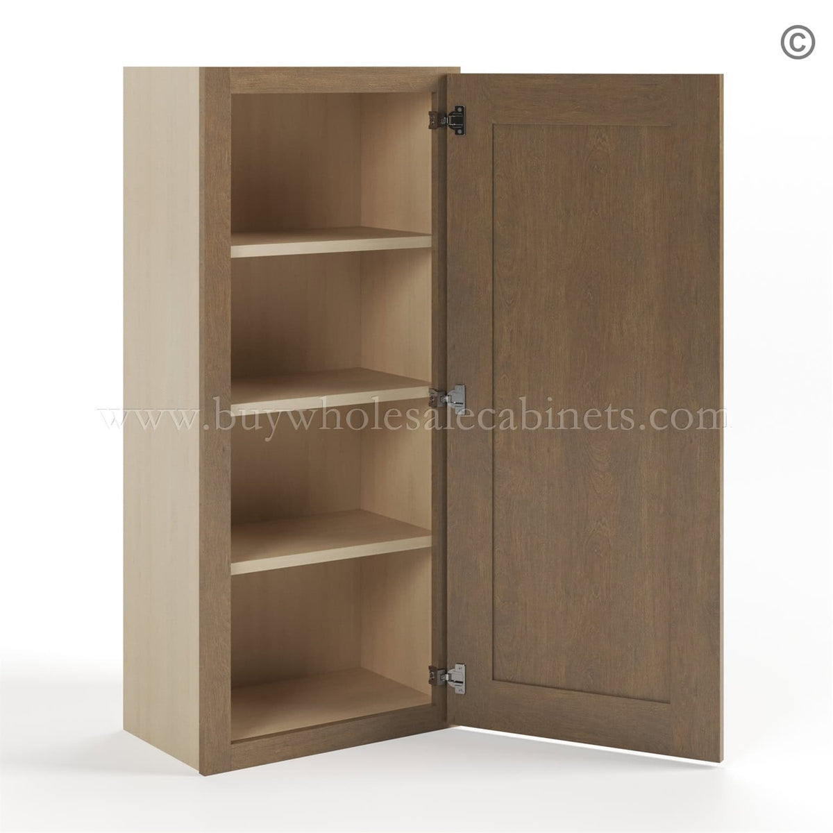 Rustic Wood Shaker 42″ H Single Door Wall Cabinet