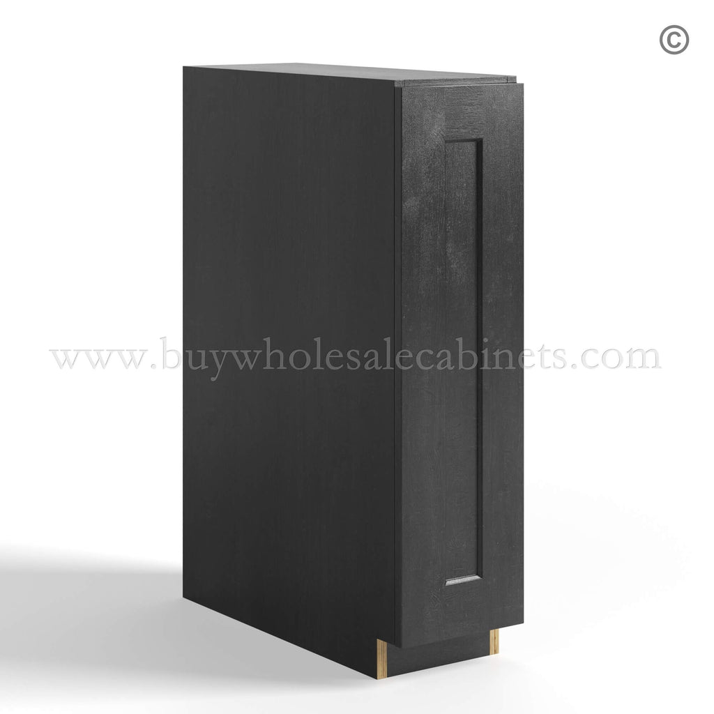 Charcoal Black Shaker Base Spice Rack Cabinet