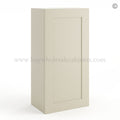 Frameless Ivory White 36″ Tall Wall Cabinet – 1 Door 2 Shelves