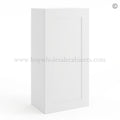 Frameless Modern White Shaker 36″ Tall Wall Cabinet – 1 Door 2 Shelves