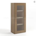 Rustic Wood Shaker 42″ H Single Door Wall Cabinet with Glass Door