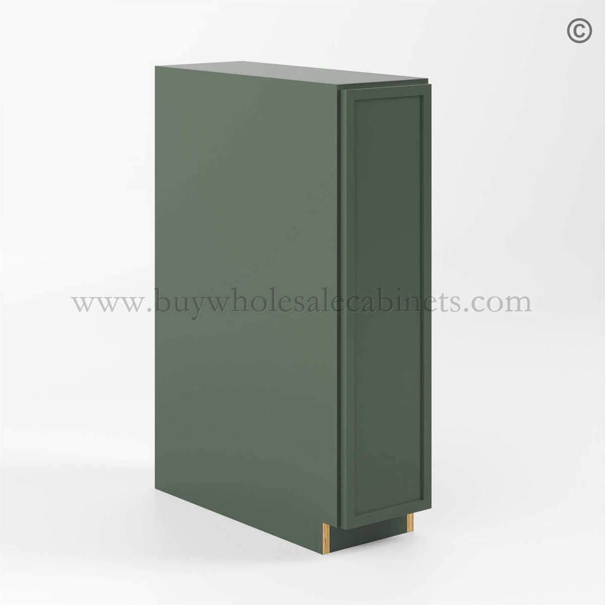 Slim Shaker Green Base Spice Rack Cabinet