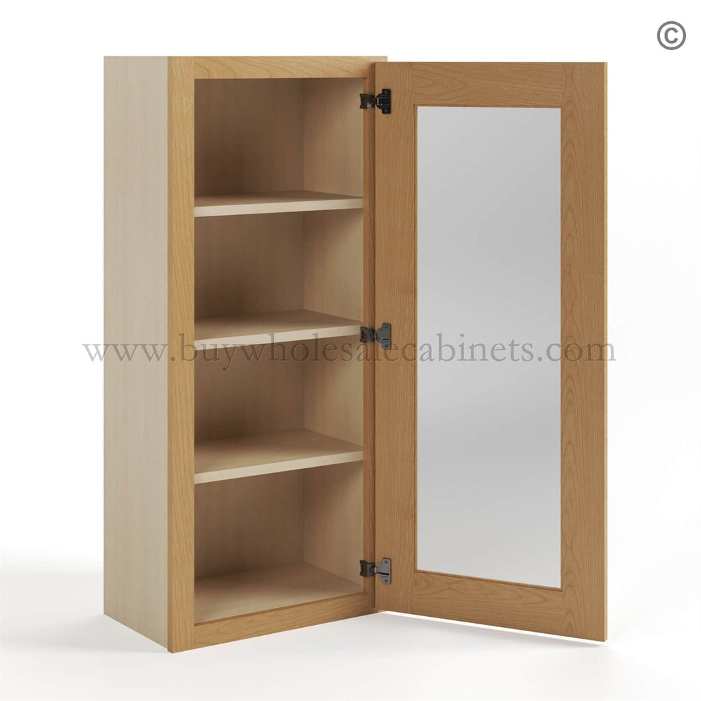 Treasure Chest Shaker 42″ H Single Door Wall Cabinet with Glass Door