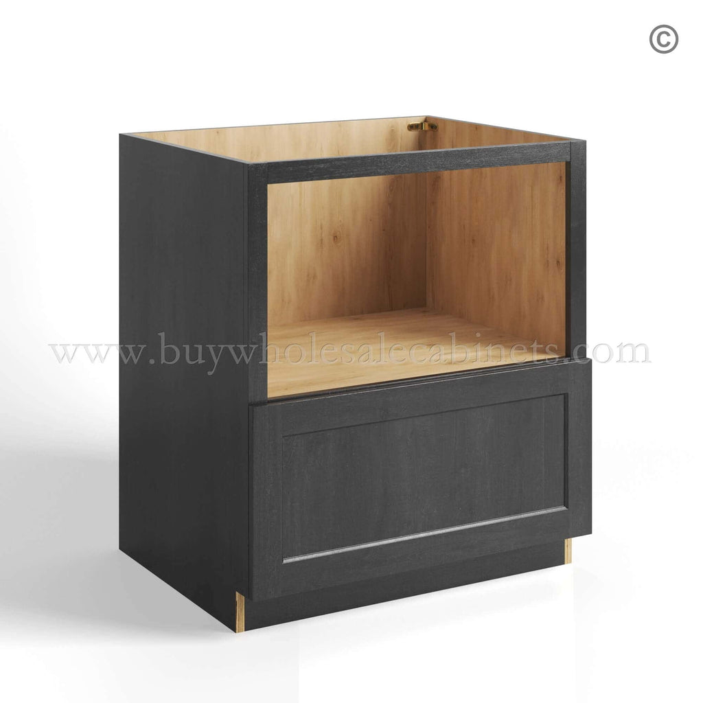Charcoal Black Shaker Base Microwave Cabinet
