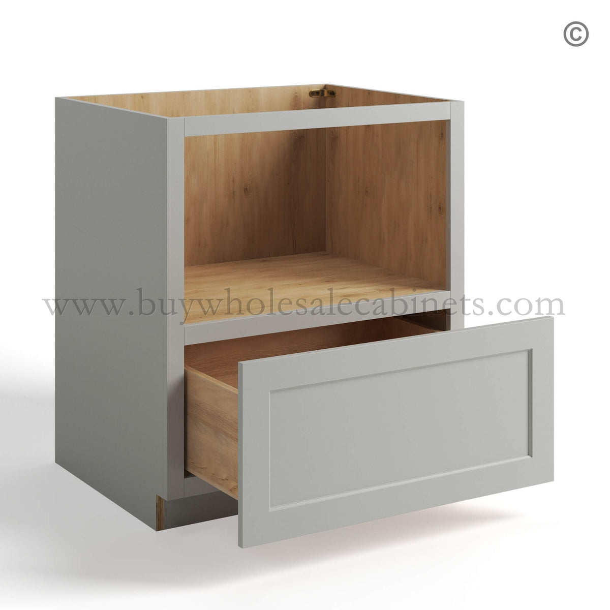 Dorian Gray Shaker Base Microwave Cabinet