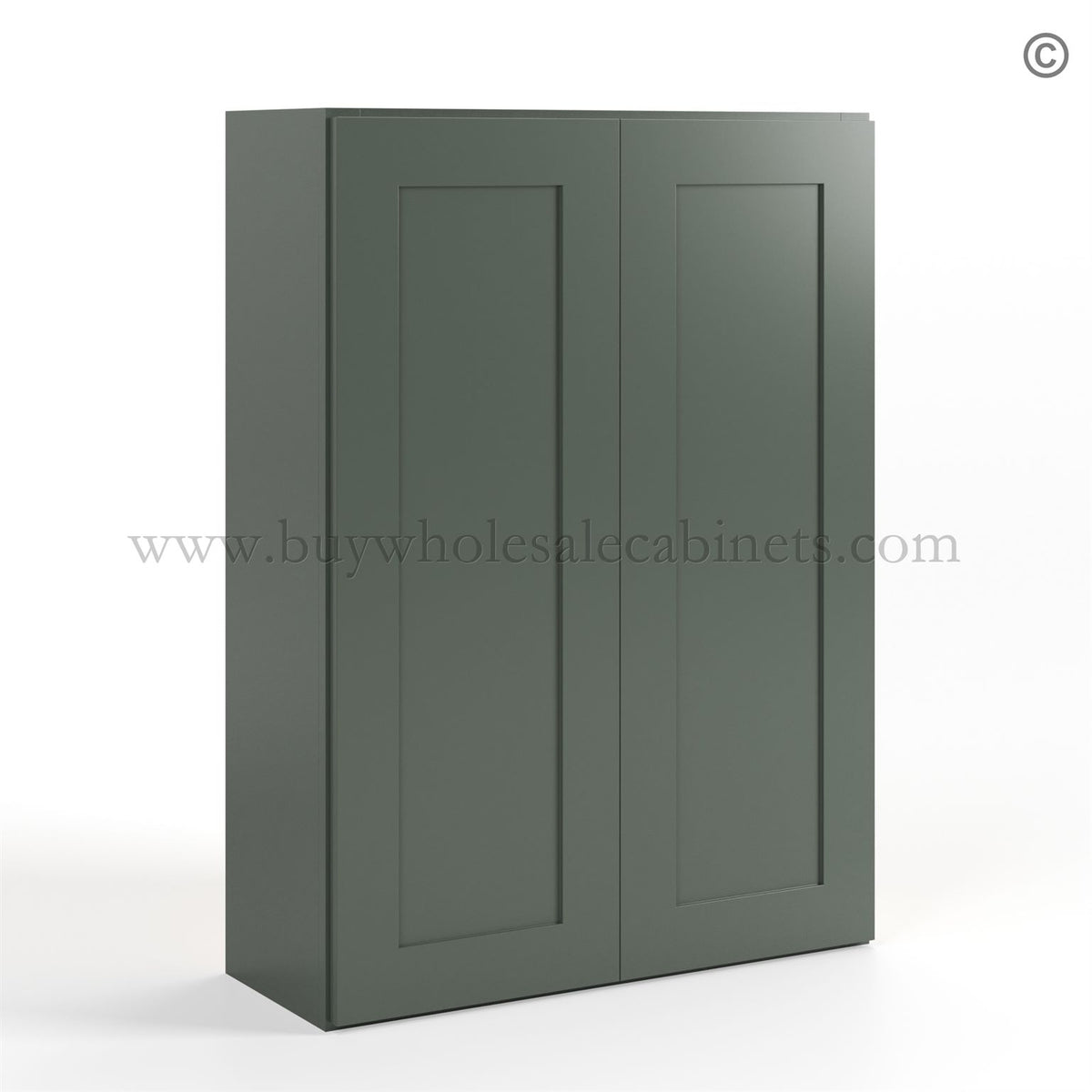 Green Shaker 42″ H Double Door Wall Cabinet