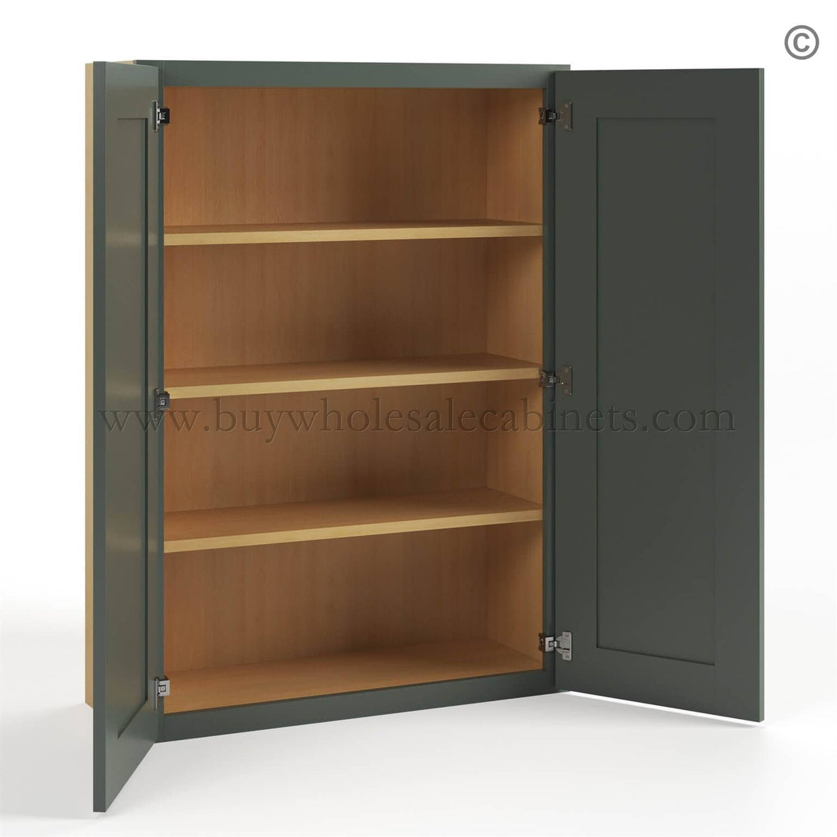 Green Shaker 42″ H Double Door Wall Cabinet
