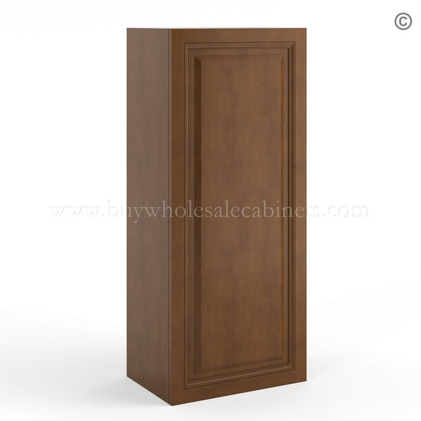 Frameless Classic Chestnut 42″ Tall Wall Cabinet – 1 Door 3 Shelves