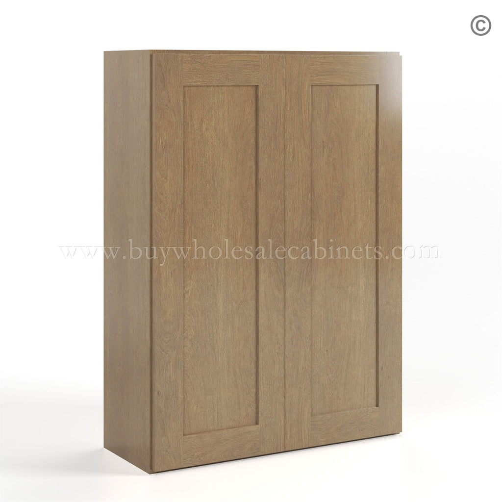 Rustic Wood Shaker 42″ H Double Door Wall Cabinet