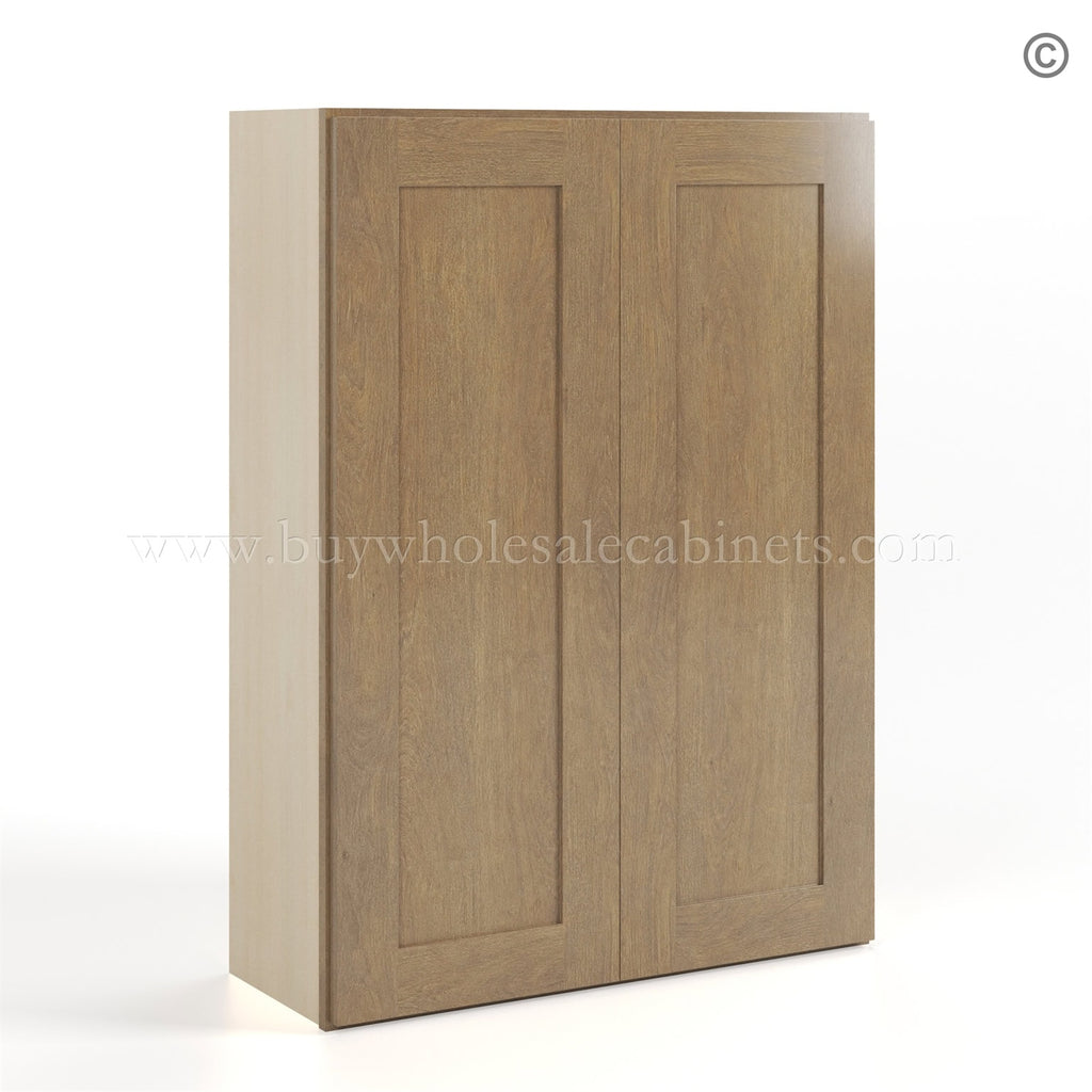 Rustic Wood Shaker 42″ H Double Door Wall Cabinet